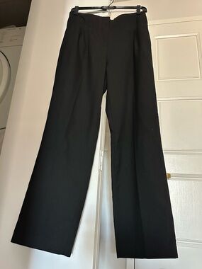 💄Massimo Dutti Black Textured Trousers US 6
